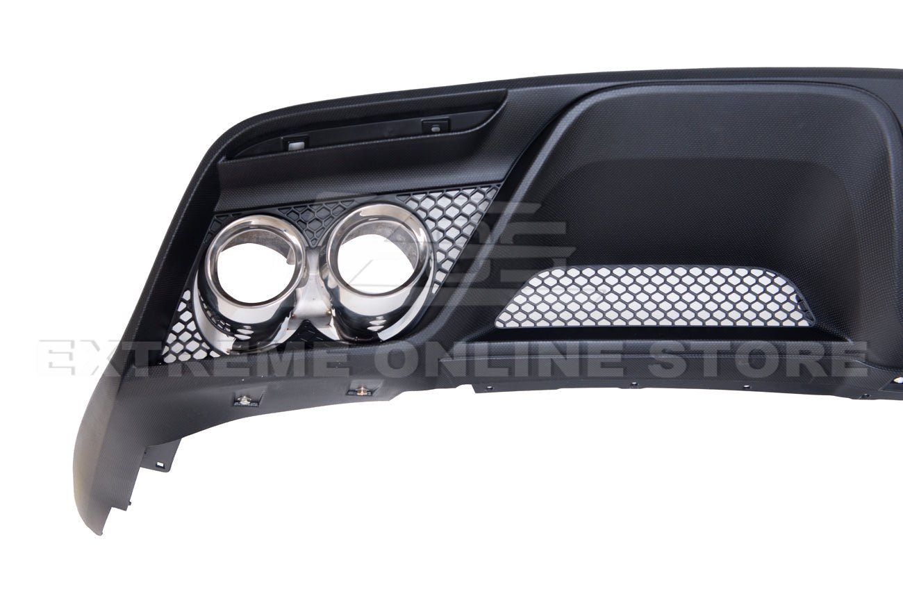 Ford Mustang S550 GT350 Style Rear Diffuser Quad Tips Primer Black 2015-2017
