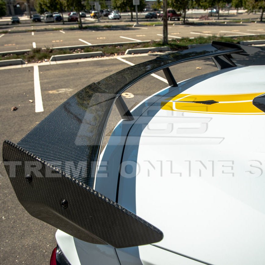 Chevrolet Corvette C8 GM Factory Style Dry Carbon Fiber Rear Spoiler Side Winglets 2020-Up