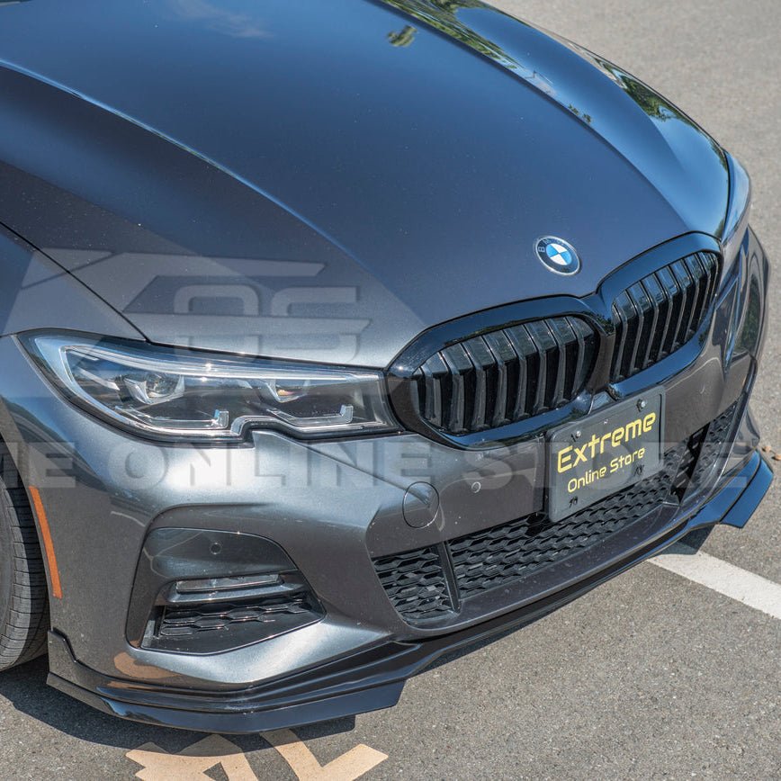 BMW G20 G28 3 Series M Sport EOS Style Gloss Black Front Lip Splitter Side Skirts Kit 2019-Up