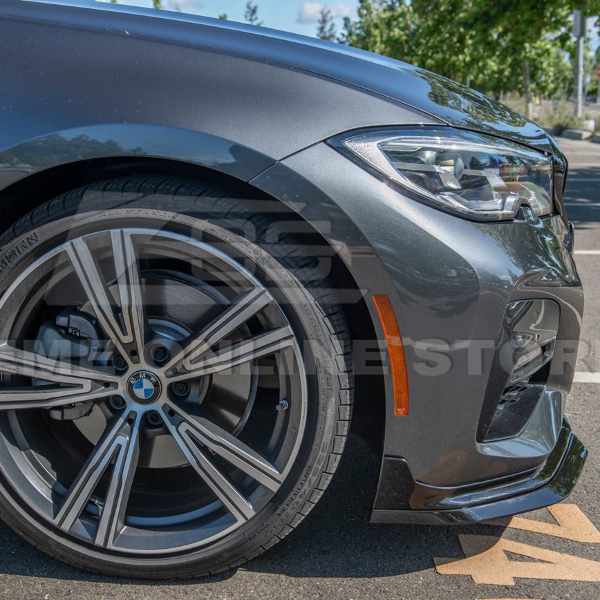 BMW G20 G28 3 Series M Sport EOS Style Gloss Black Front Lip Side Skirts Rear Spoiler Kit 2019-Up