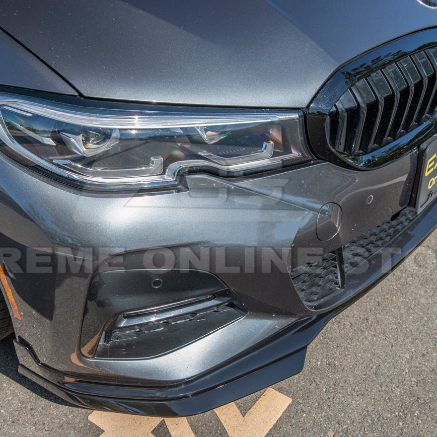 BMW G20 G28 3 Series M Sport EOS Style Gloss Black Front Lip Side Skirts Rear Spoiler Kit 2019-Up