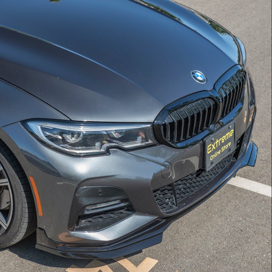 BMW G20 3 Series M Sport EOS Style Gloss Black Front Bumper Lip Splitter 2019-Up