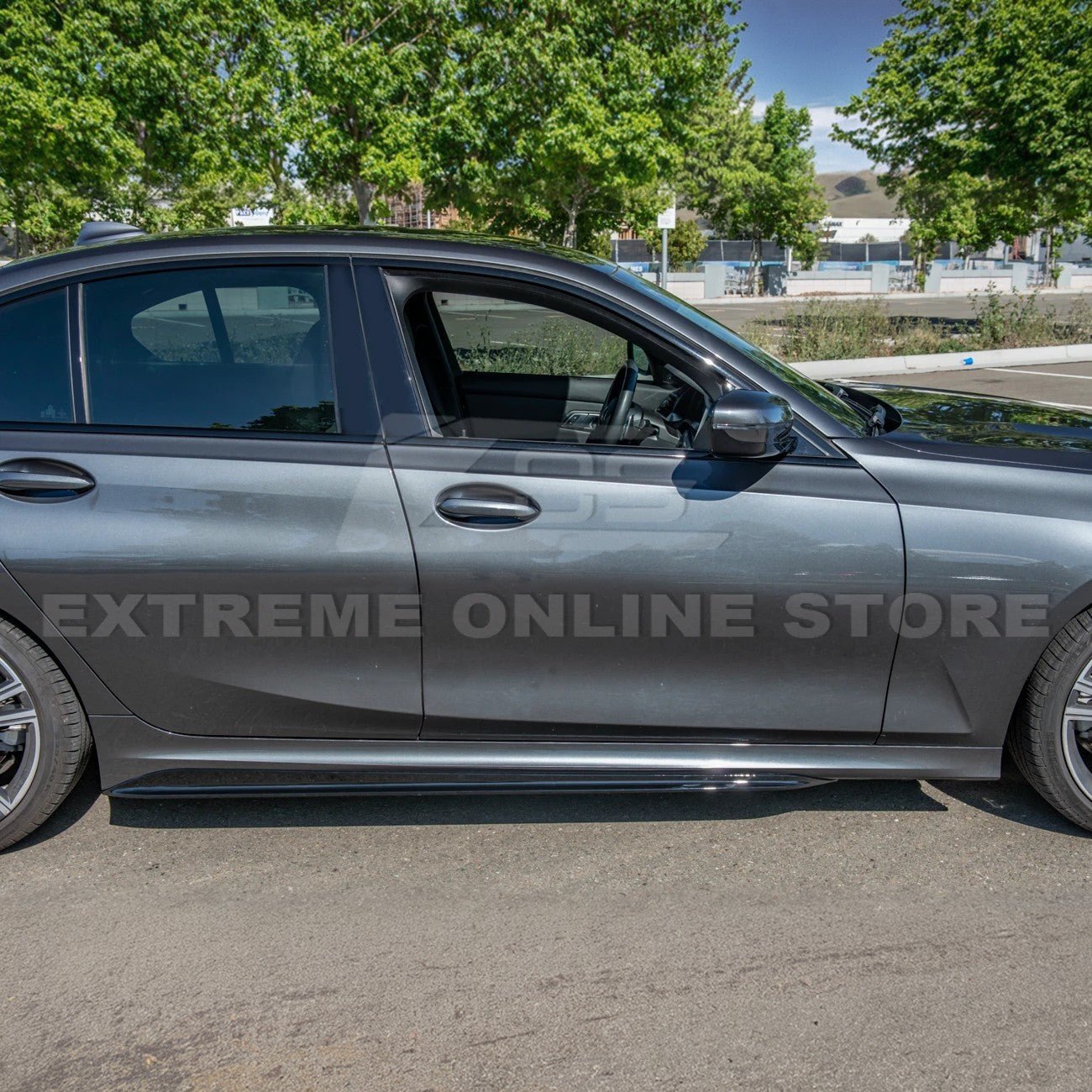 BMW G20 G28 3 Series M Sport EOS Style Gloss Black Front Lip Side Skirts Rear Spoiler Kit 2019-Up