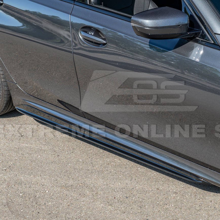 BMW G20 G28 3 Series M Sport EOS Style Gloss Black Front Lip Splitter Side Skirts Kit 2019-Up