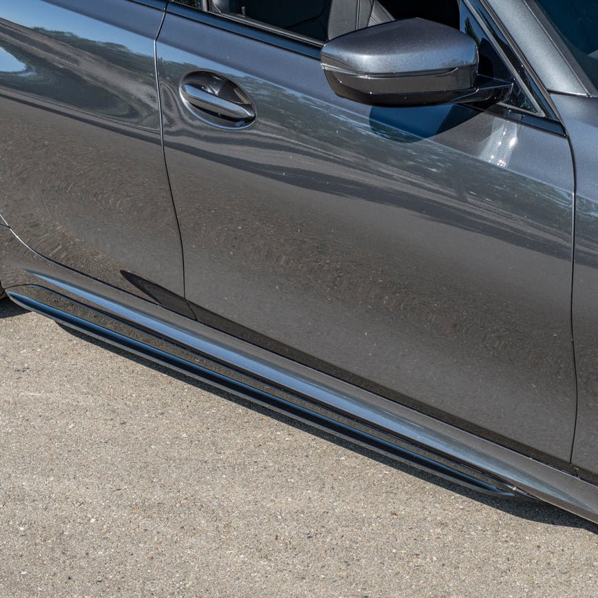 BMW G20 G28 3 Series M Sport M Performance Style Gloss Black Side Skirts Rocker Panel Pair 2019-Up