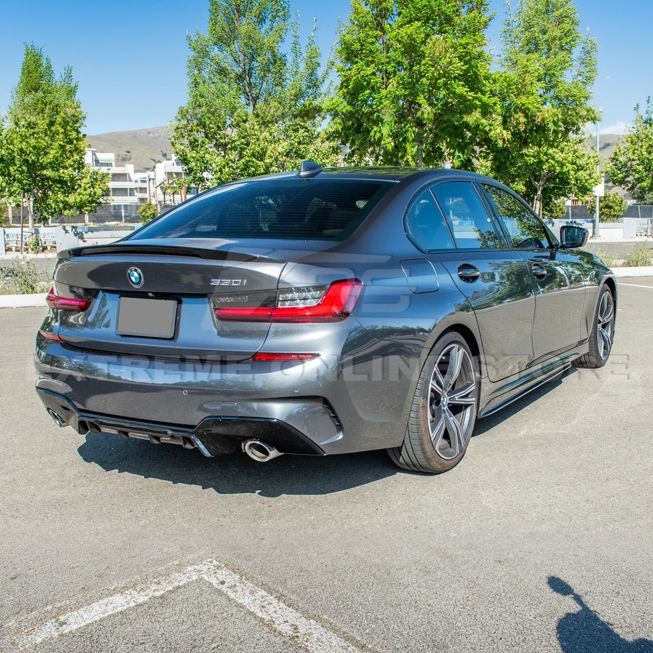 BMW G20 G28 3 Series M Sport EOS Style Gloss Black Front Lip Side Skirts Rear Spoiler Kit 2019-Up