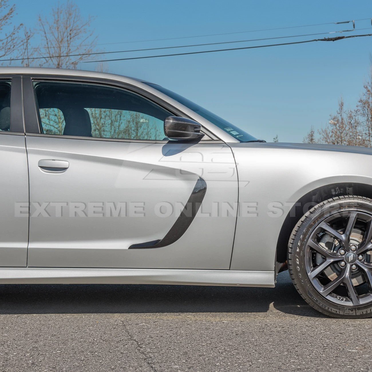 Dodge Charger LD EOS Performance Style Gloss Black Fender Scoop Door Vent Covers 2015-Present