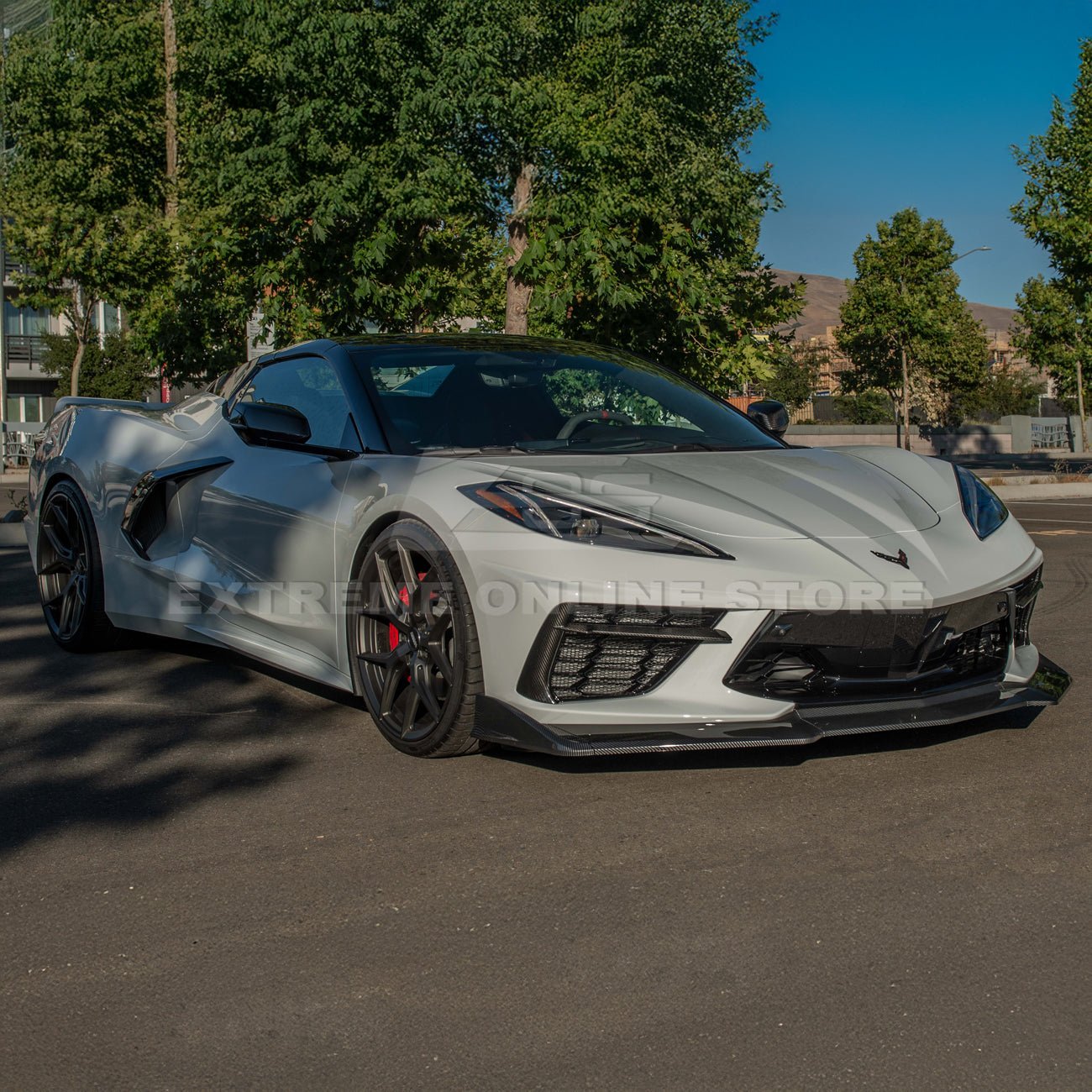 Chevrolet Corvette C8 ZR1 Style 5-Piece Front Splitter Extended Version 2020-Up