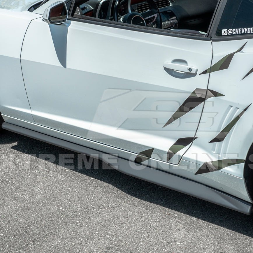 Chevrolet Camaro 5th Gen ZL1 Style Gloss Black Carbon Fiber Side Skirts 2010-2015