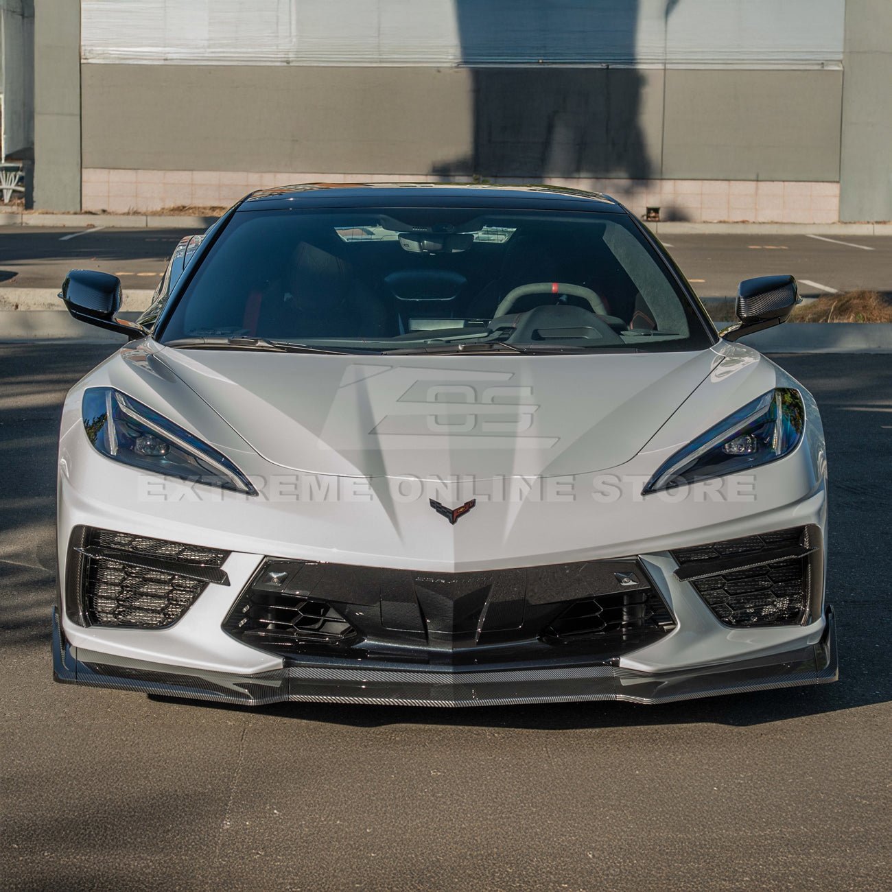 Chevrolet Corvette C8 ZR1 Style 5-Piece Front Splitter Extended Version 2020-Up