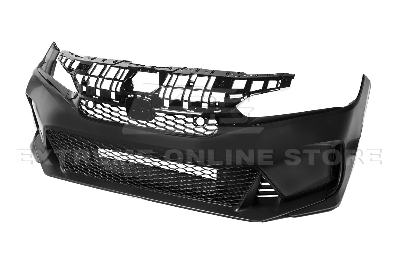 Honda Civic FE Type-R Style Primed Black Front Bumper Kit 2022-2024