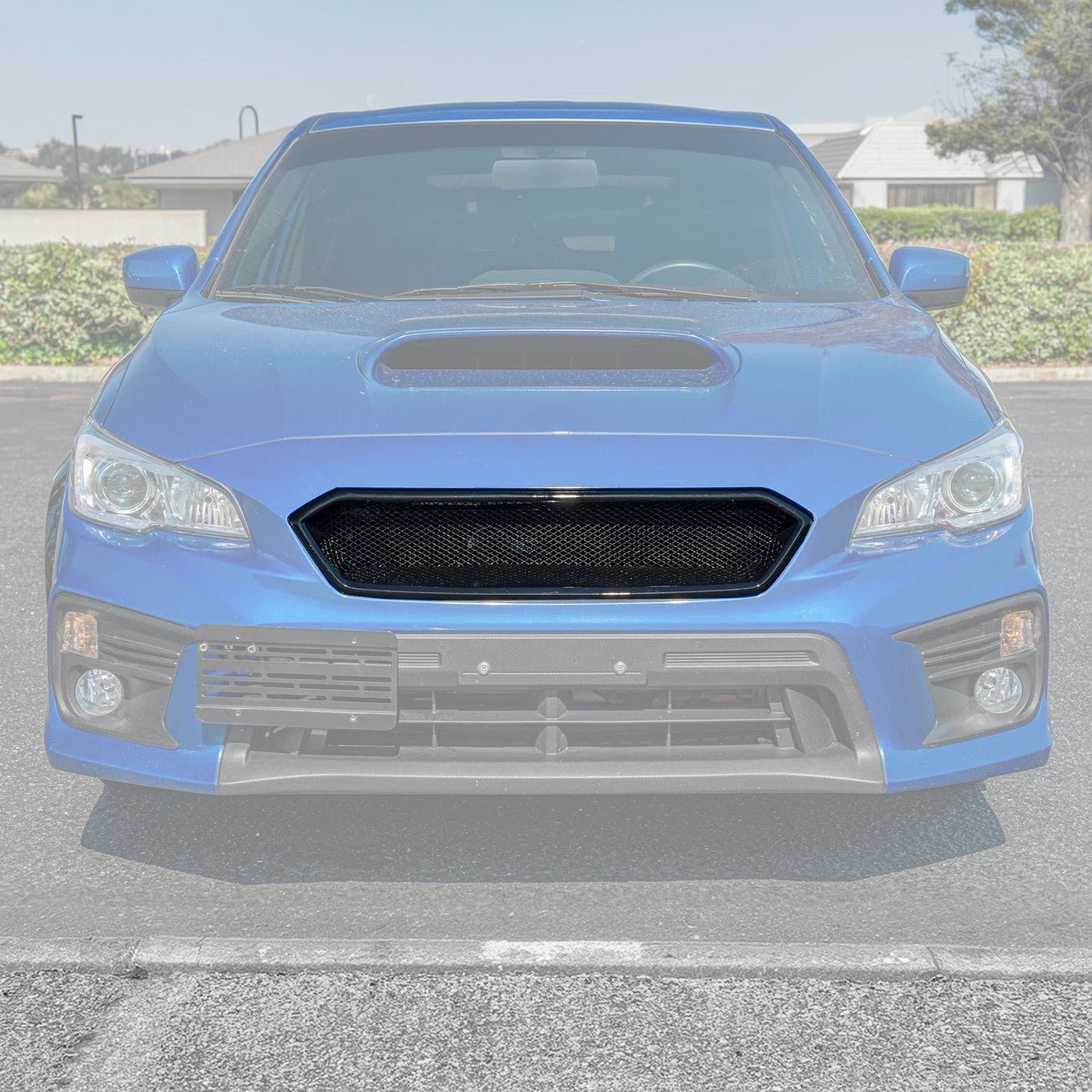 Subaru WRX STI VA CS Style Matte Gloss Black Front Mesh Grille Vent Cover 2018-2021