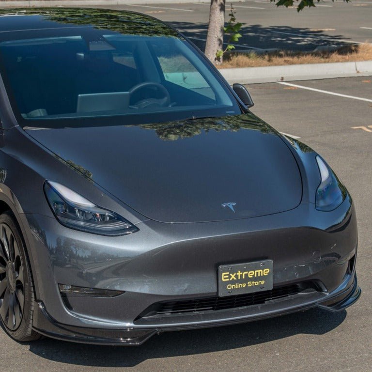 Tesla Model Y Performance Style Gloss Black Front Splitter Lip 2020-2024