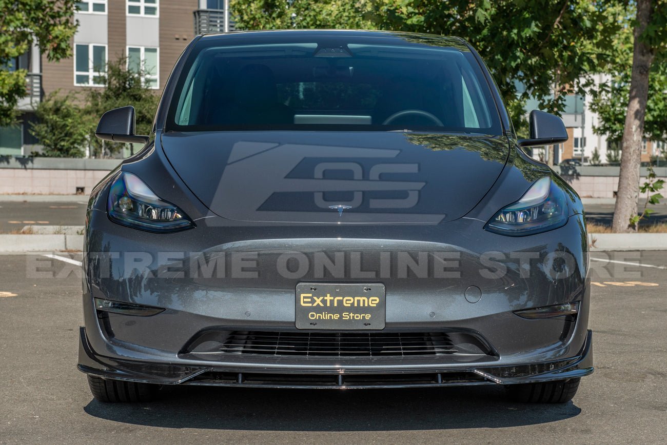 Tesla Model Y Performance Style Gloss Black Full Aero Kit Splitter Side Skirts Spoiler 2020-2024