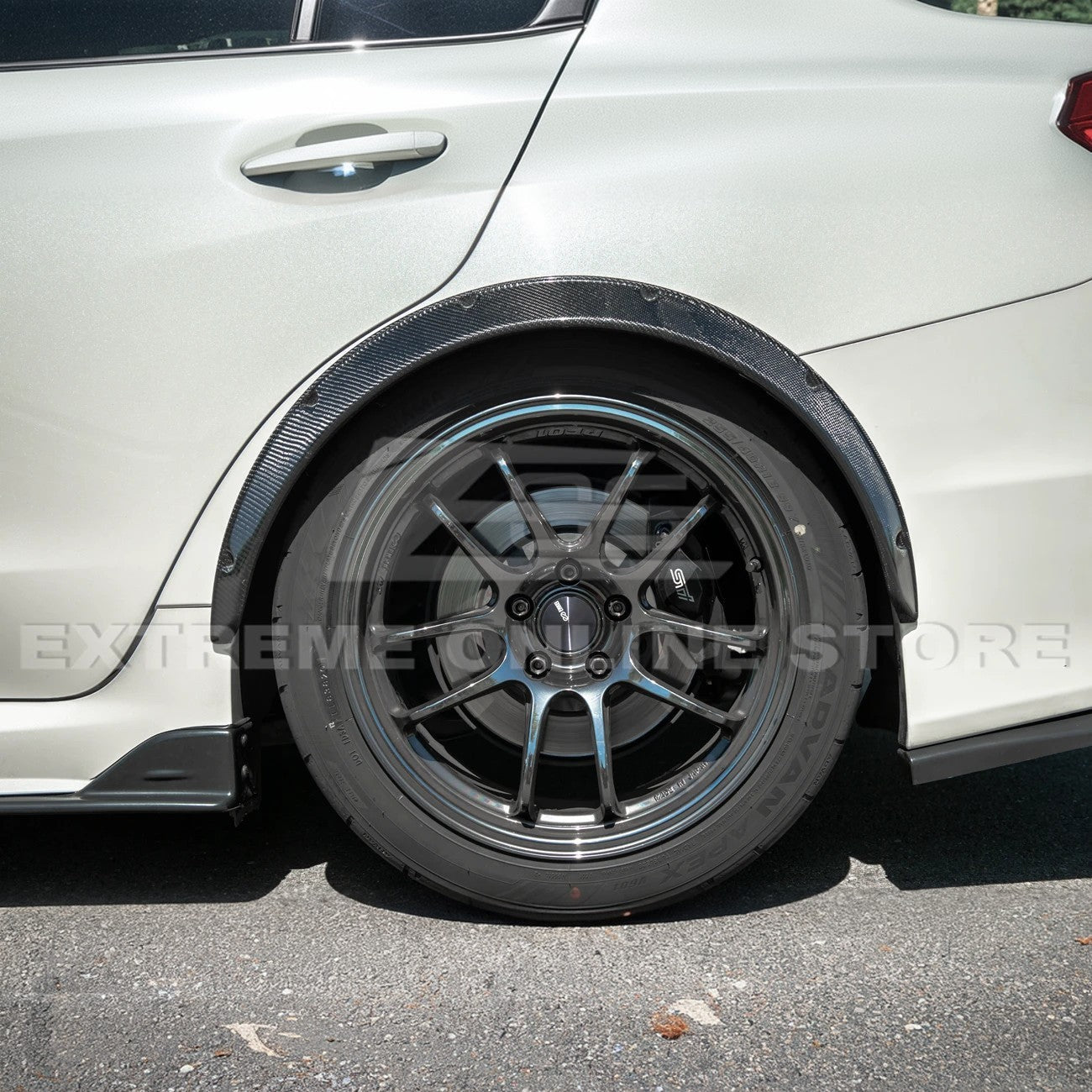 Subaru WRX | STI VA CS Style Carbon Fiber Gloss Black Fender Flares 2015-2021