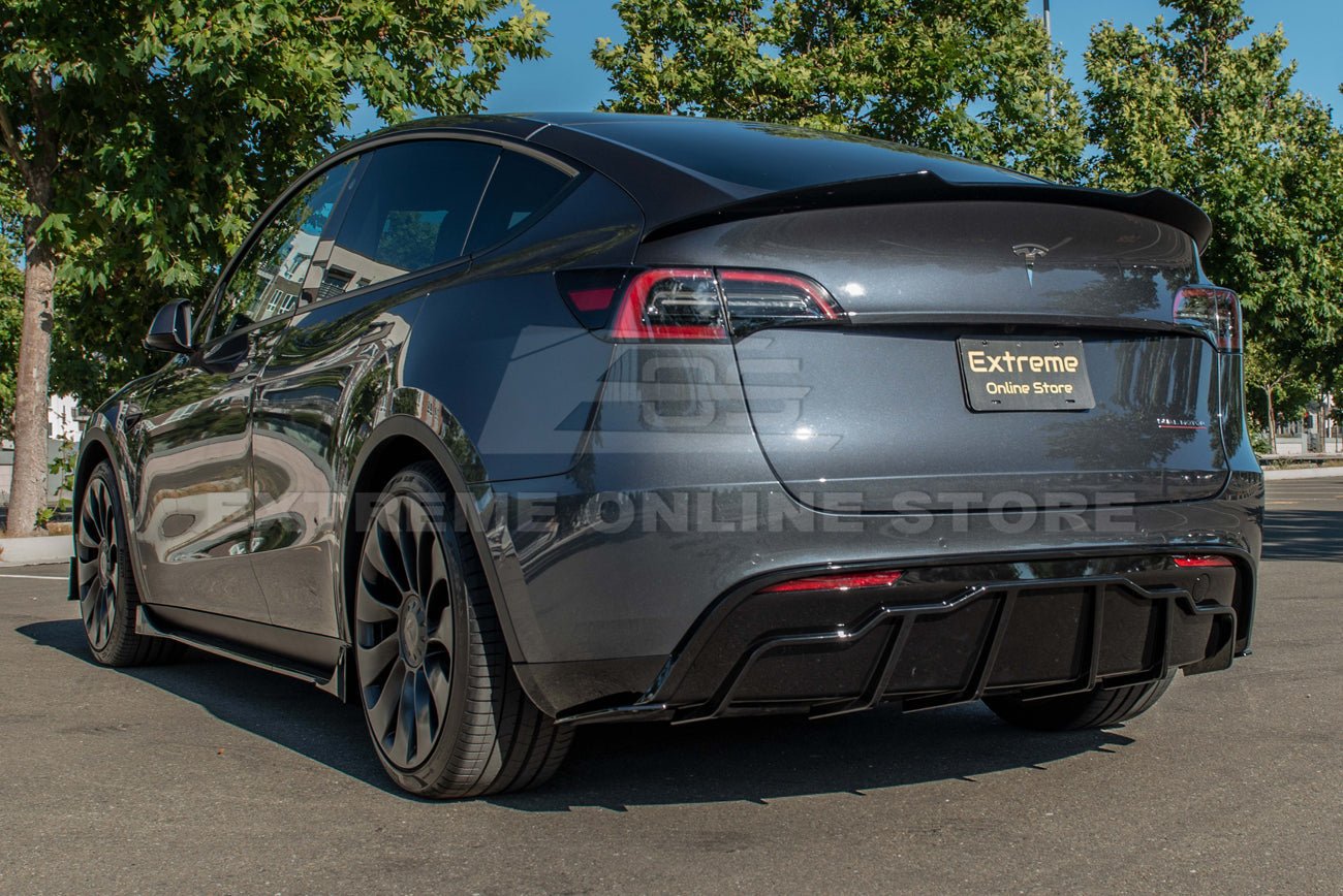 Tesla Model Y Performance Style Gloss Black Rear Bumper Diffuser 2020-2024