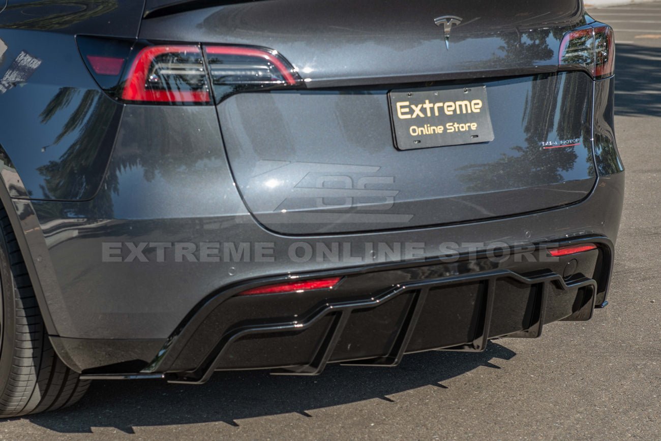 Tesla Model Y Performance Style Gloss Black Rear Bumper Diffuser 2020-2024