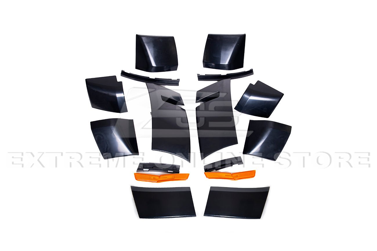 Dodge Challenger SRT Hellcat Demon Widebody Style Flat Black Fender Flares 2015-Up