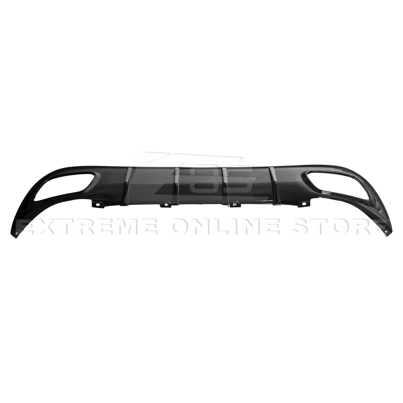 Dodge Charger LD SRT Style Matte Gloss Black Rear Bumper Dual Exhaust Diffuser Base Models 2015-2024