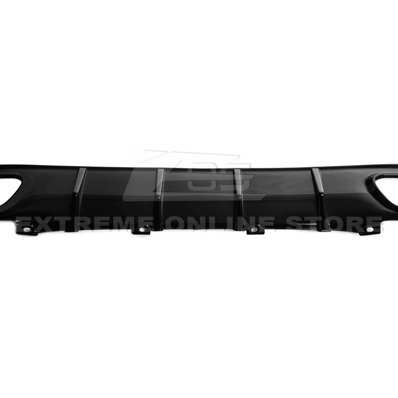 Dodge Charger LD SRT Style Matte Gloss Black Rear Bumper Dual Exhaust Diffuser Base Models 2015-2024