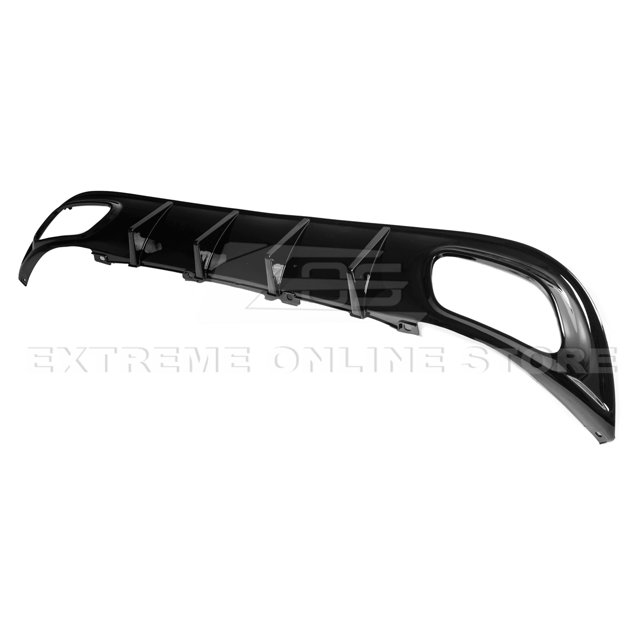 Dodge Charger LD SRT Style Matte Gloss Black Rear Bumper Dual Exhaust Diffuser Base Models 2015-2024