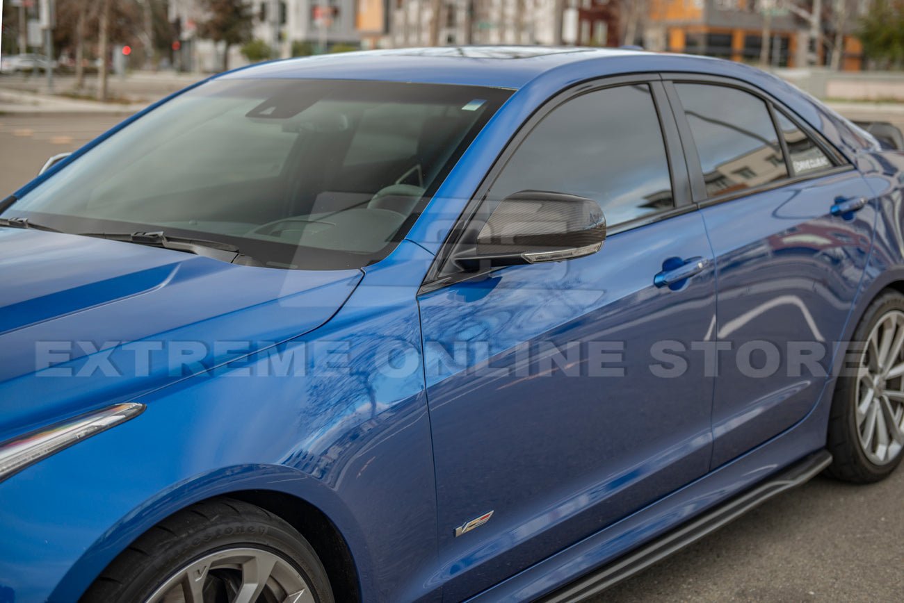 Cadillac ATS ATS-V CT4 CT4-V Dry Carbon Fiber Mirror Covers 2013-Up