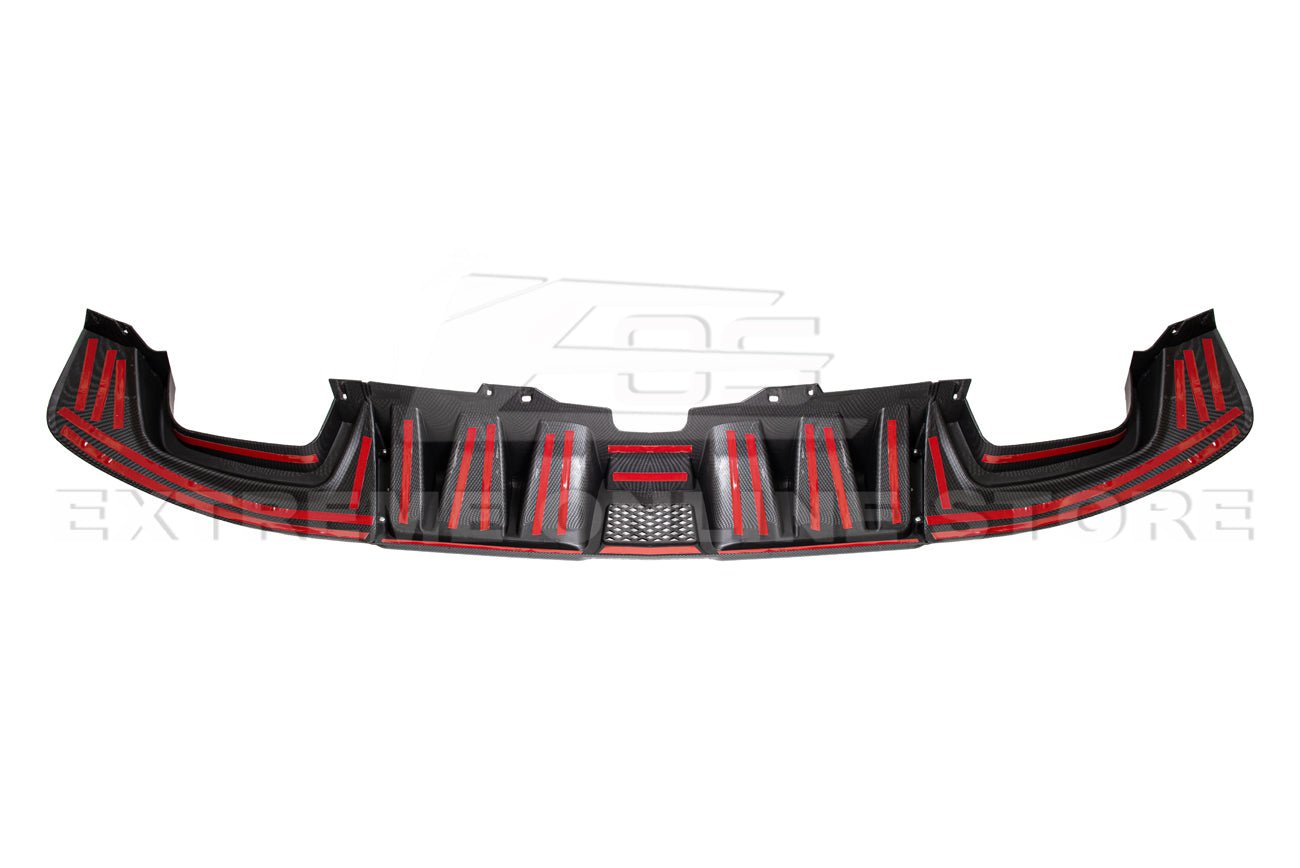 Subaru WRX STI VA Performance Style Gloss Black Carbon Rear Bumper Diffuser 2015-2021