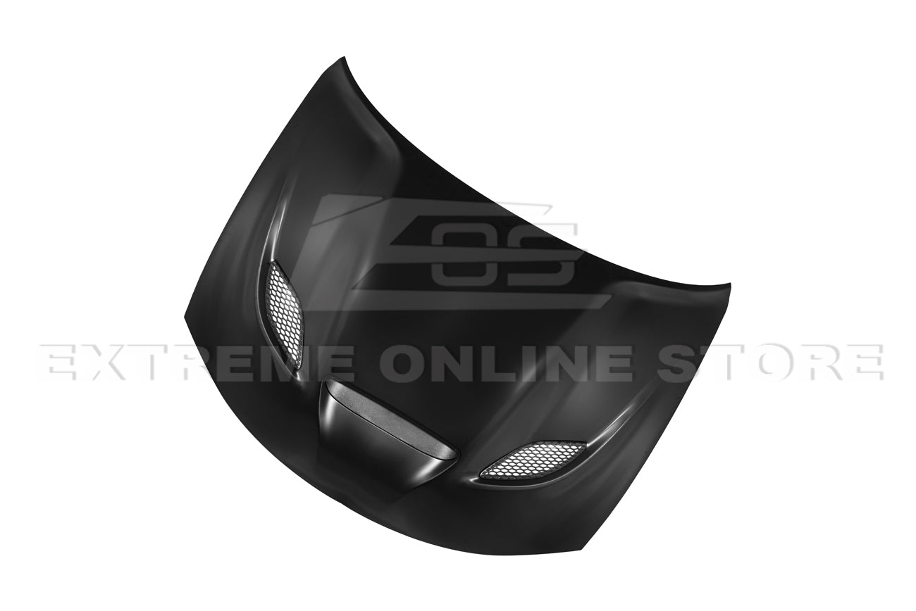 Dodge Charger LD SRT Style Primed Black Front Air Vented Hood 2015-Up