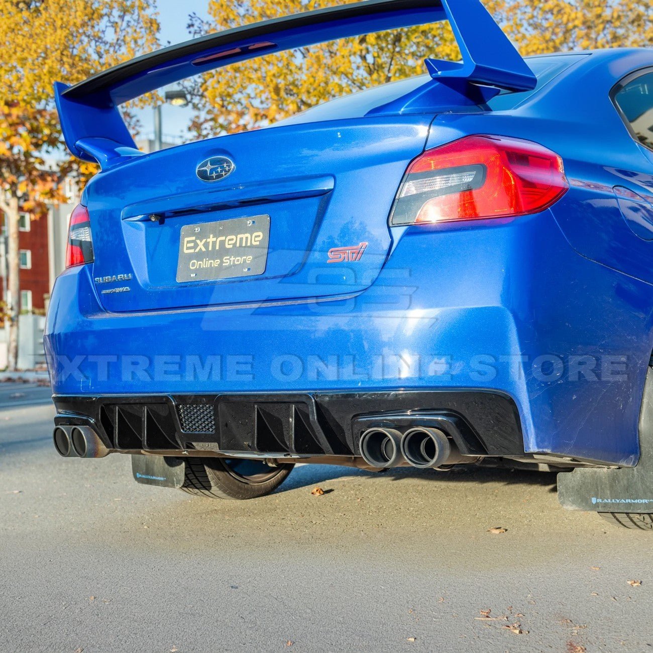 Subaru WRX STI VA Performance Style Gloss Black Carbon Rear Bumper Diffuser 2015-2021