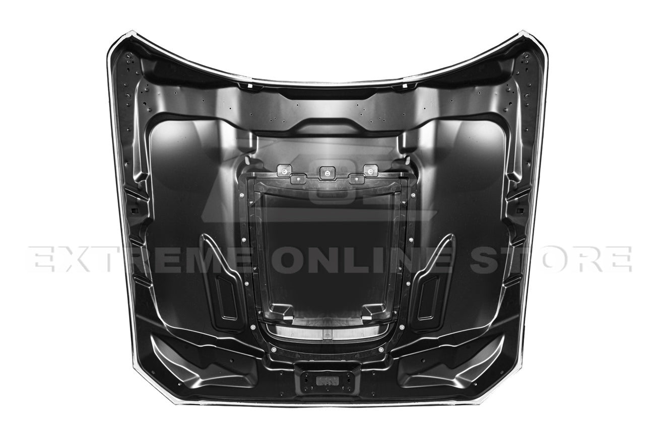 Ford Mustang S550 GT500 Style Primed Black Aluminum Front Hood 2015-2023