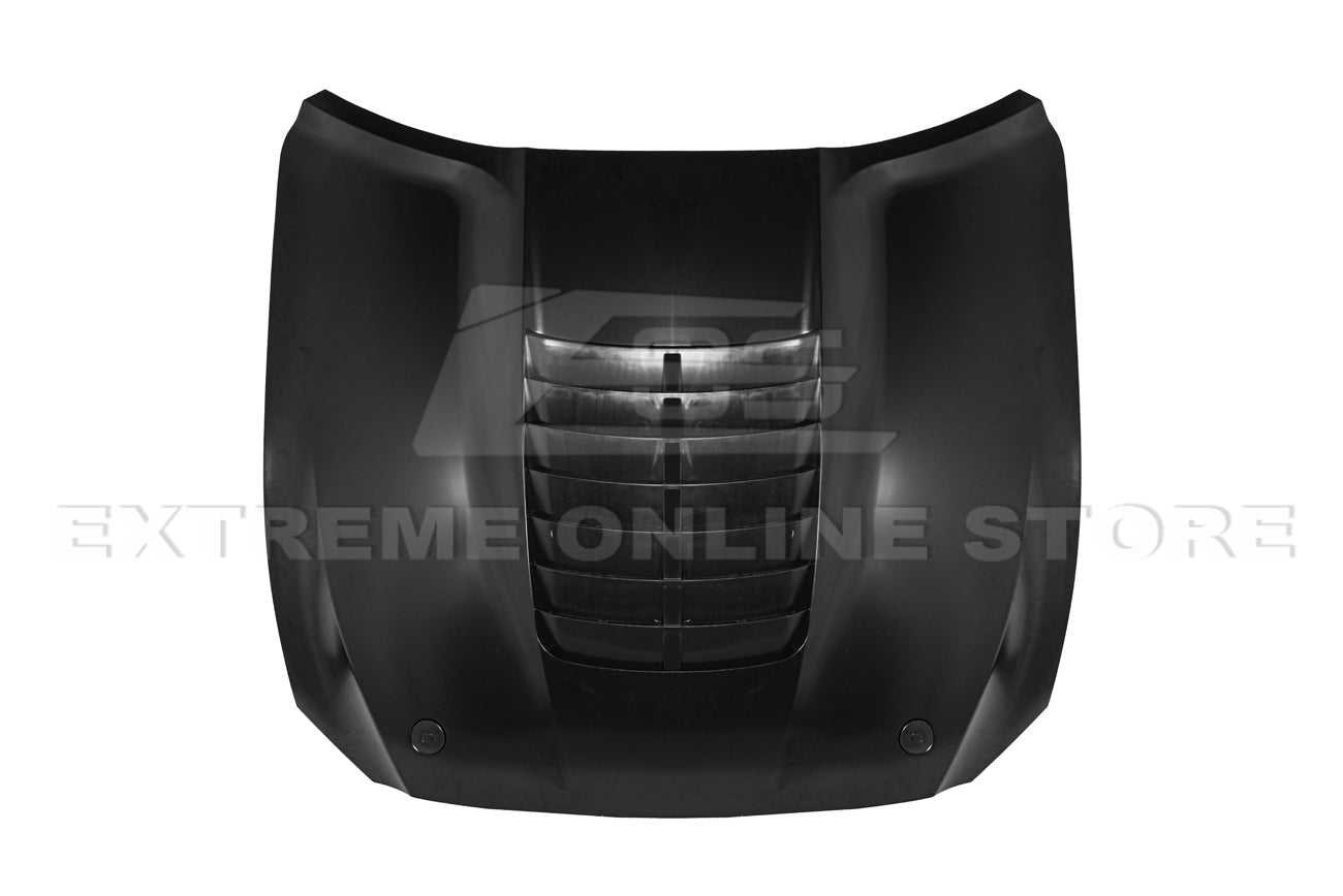 Ford Mustang S550 GT500 Style Primed Black Aluminum Front Hood 2015-2023