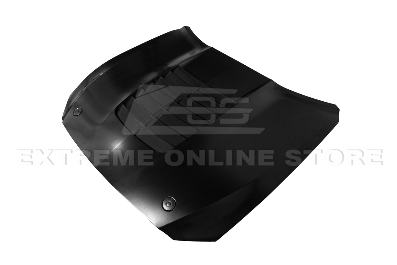 Ford Mustang S550 GT500 Style Primed Black Aluminum Front Hood 2015-2023