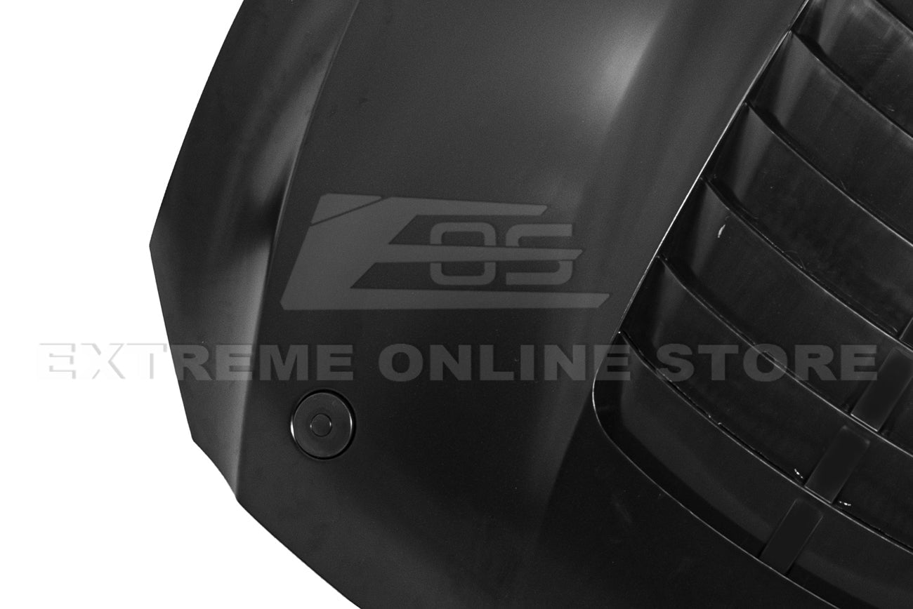 Ford Mustang S550 GT500 Style Primed Black Aluminum Front Hood 2015-2023