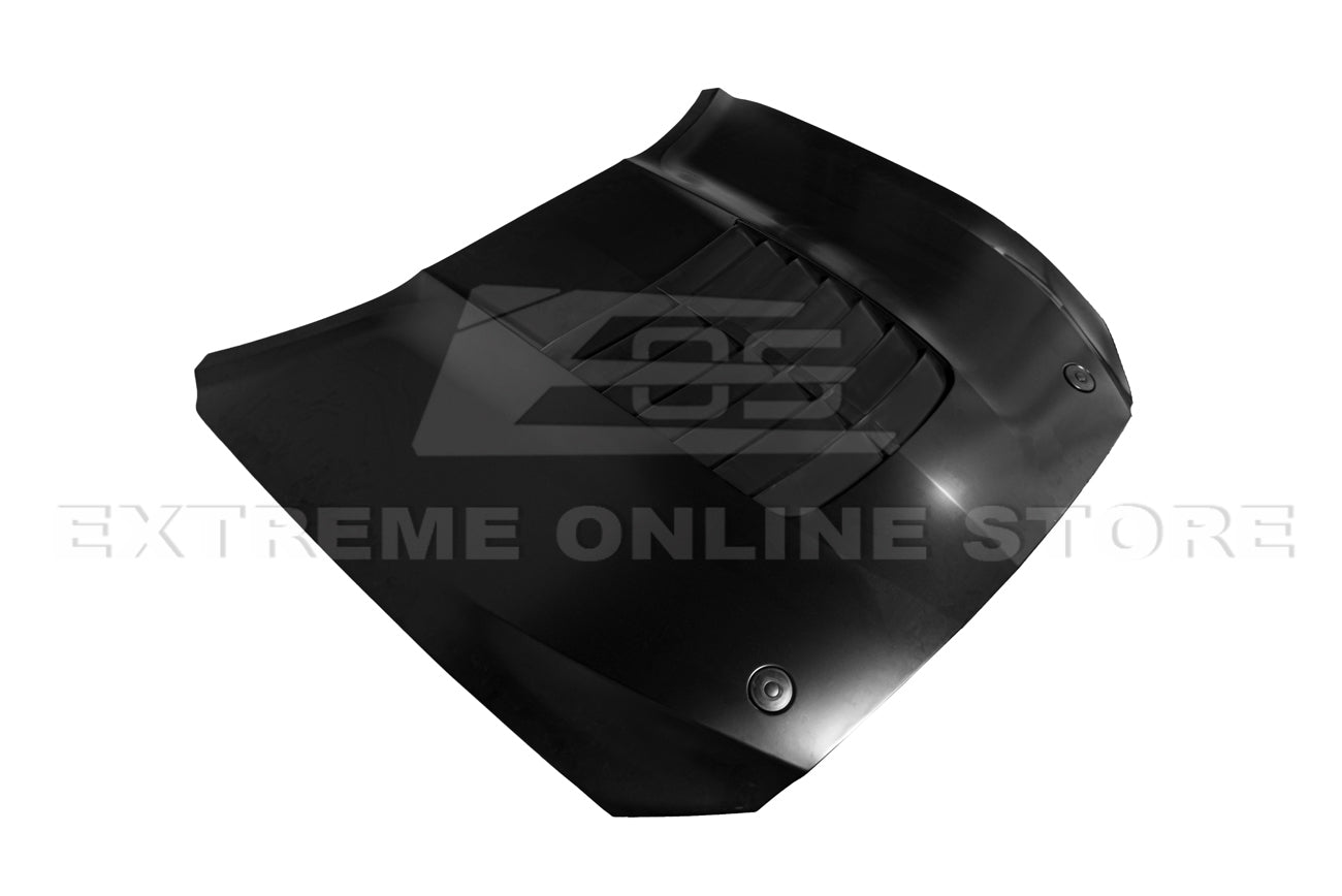 Ford Mustang S550 GT500 Style Primed Black Aluminum Front Hood 2015-2023