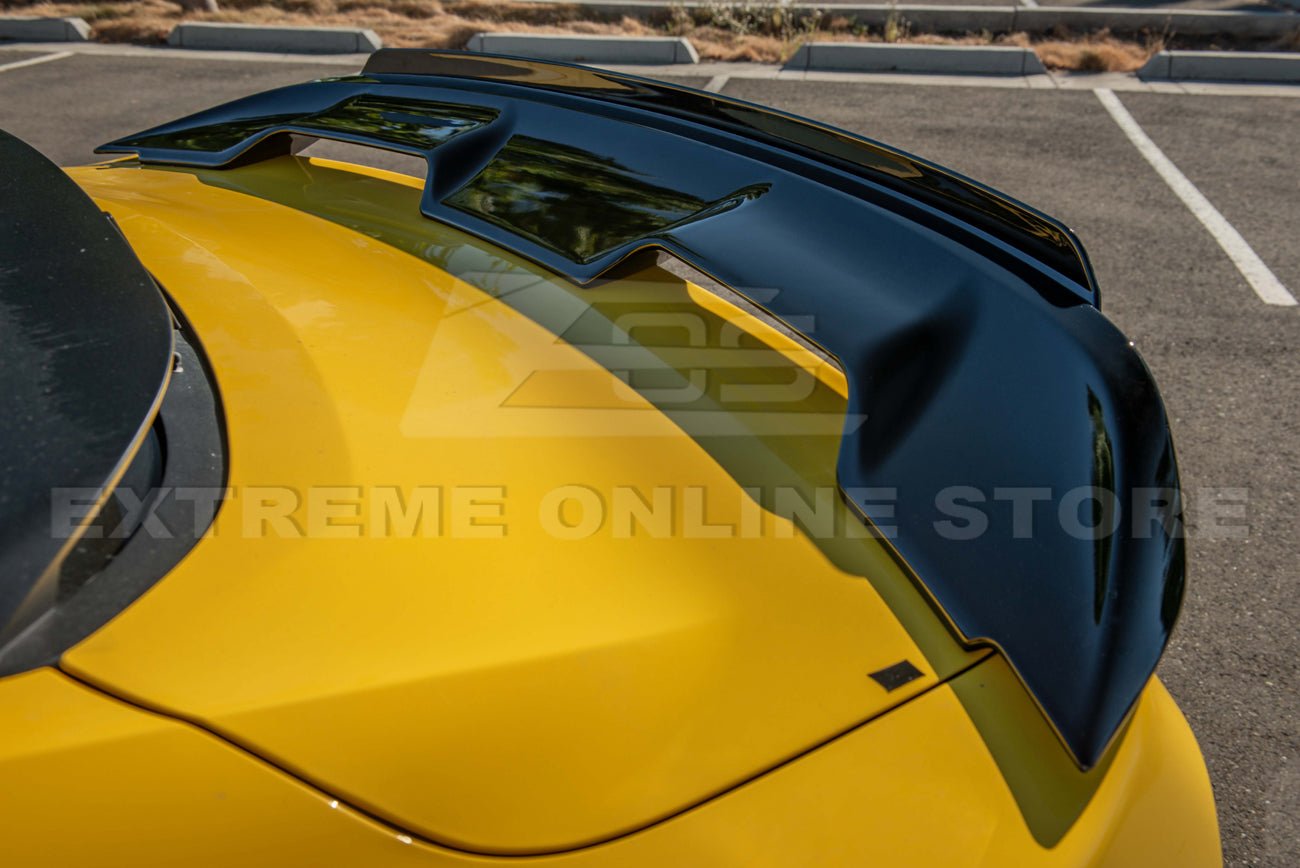 Ford Mustang S550 GT500 Wickerbill Style Carbon Fiber Rear Spoiler 2015-2023