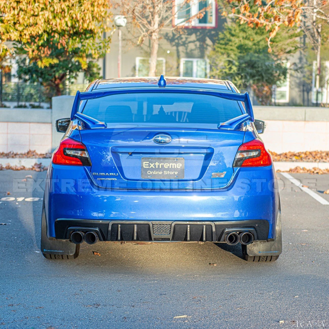 Subaru WRX STI VA Performance Style Gloss Black Carbon Rear Bumper Diffuser 2015-2021