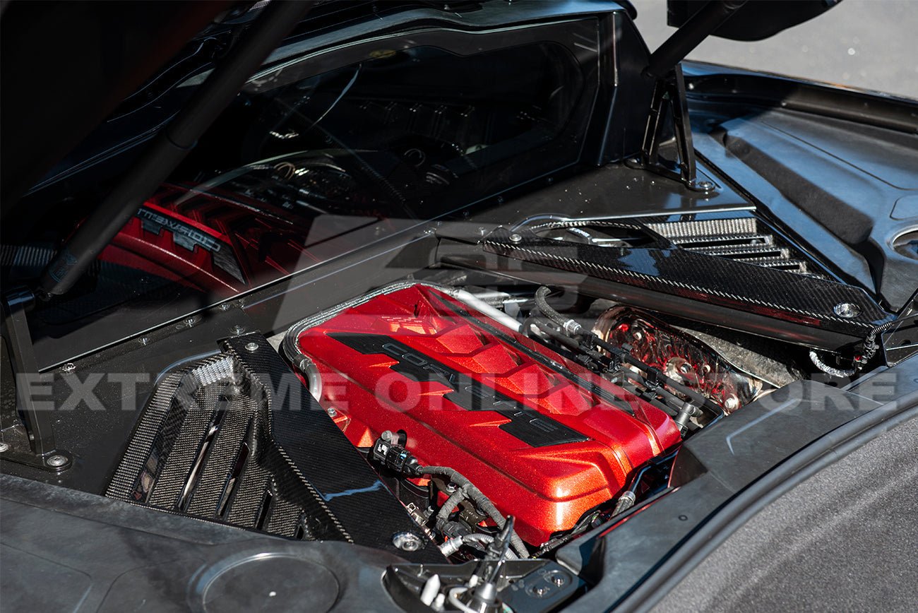 Chevrolet Corvette C8 Carbon Fiber Engine Cover Bay Panel Insert Coupe 2020-2024