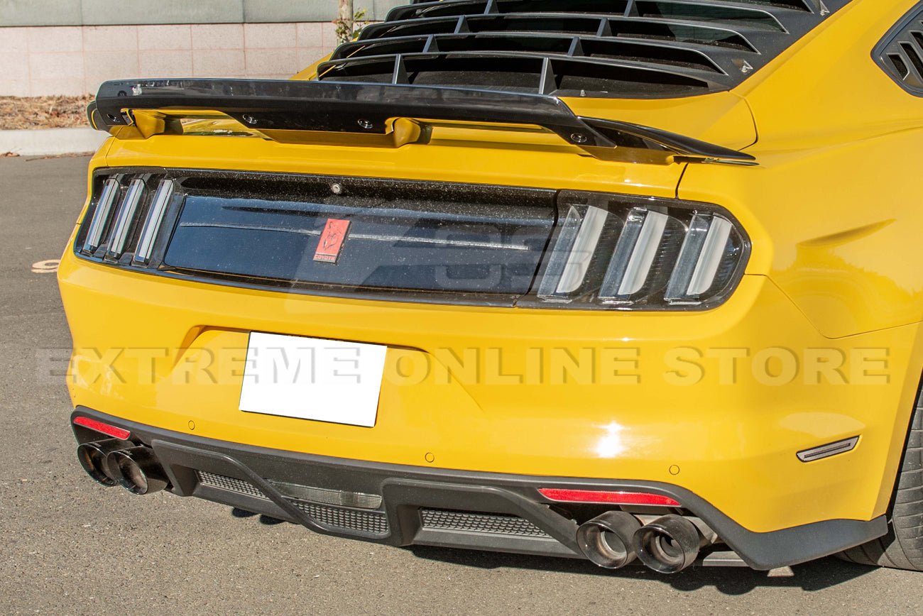 Ford Mustang S550 GT500 Wickerbill Style Carbon Fiber Rear Spoiler 2015-2023