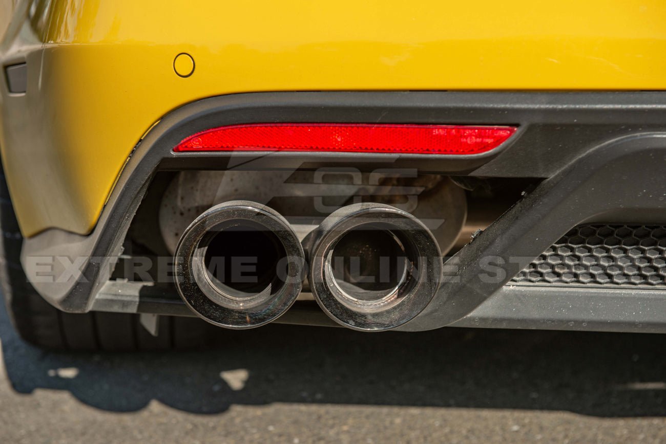 Ford Mustang S550 GT350 Style Rear Diffuser Quad Tips Primer Black 2015-2017