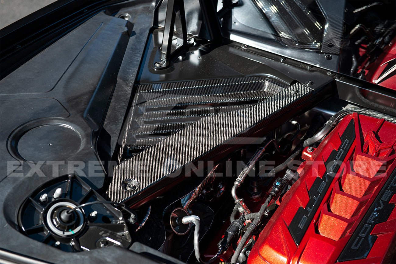 Chevrolet Corvette C8 Carbon Fiber Engine Cover Bay Panel Insert Coupe 2020-2024