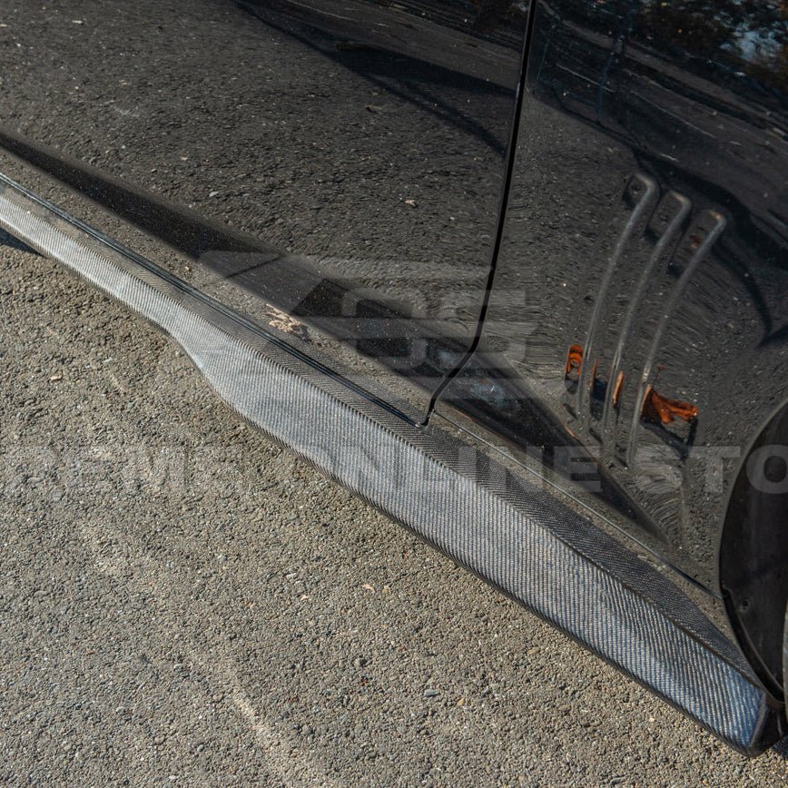 Chevrolet Camaro 5th Gen ZL1 Style Gloss Black Carbon Fiber Side Skirts 2010-2015