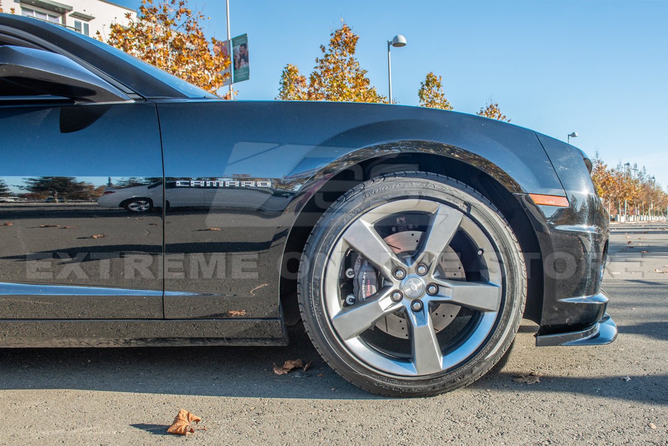Chevrolet Camaro 5th Gen SS ZL1 Conversion Primer Black Carbon Fiber Front Lip Splitter 2010-2013