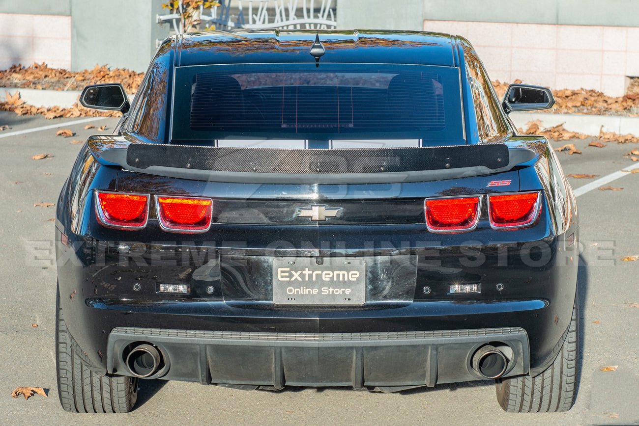 Chevrolet Camaro 5th Gen ZL1 Style Gloss Black Carbon Fiber Wickerbill Rear Trunk Spoiler 2010-2013