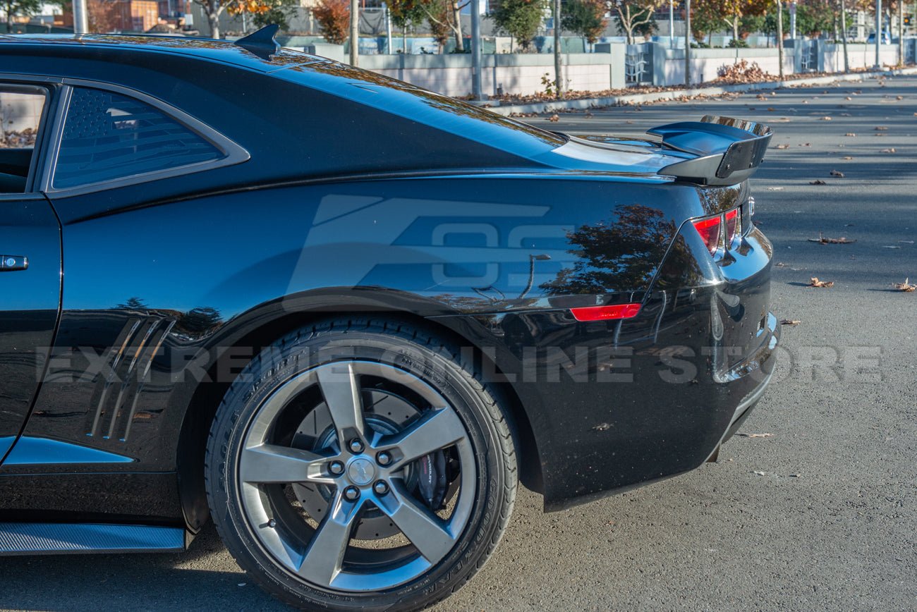 Chevrolet Camaro 5th Gen ZL1 Style Gloss Black Carbon Fiber Wickerbill Rear Trunk Spoiler 2010-2013