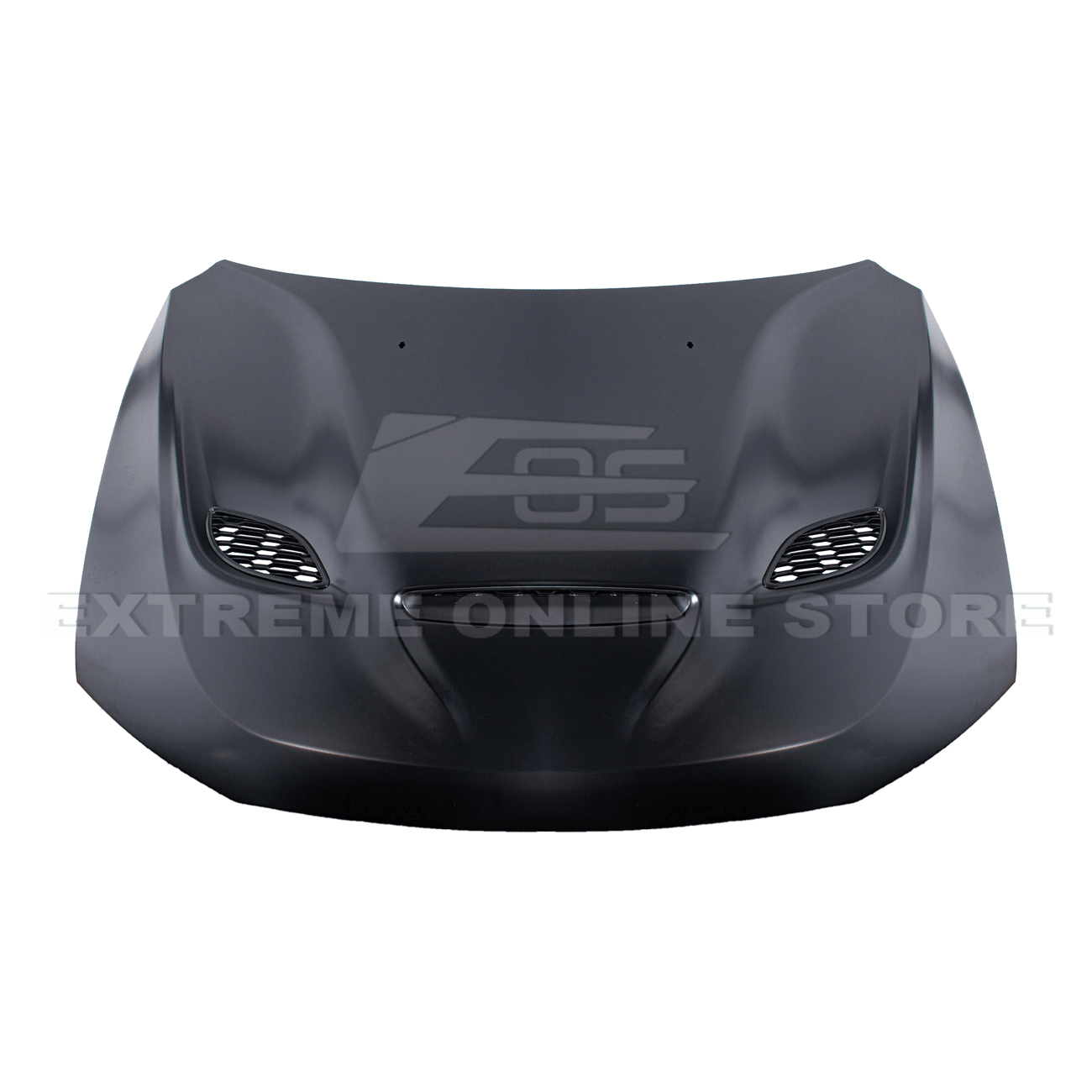 Dodge Durango WD SRT Hellcat Style Primed Black Front Air Vented Hood 2011-Up