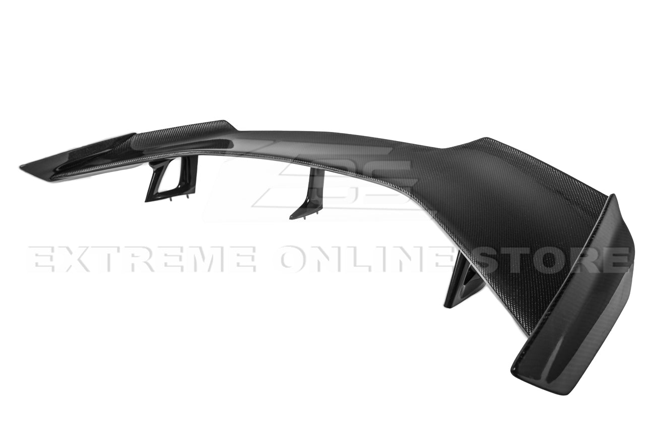 Chevrolet Camaro 6th Gen ZL1 1LE Style Gloss Black Carbon Fiber High Wing Rear Trunk Spoiler 2016-2024
