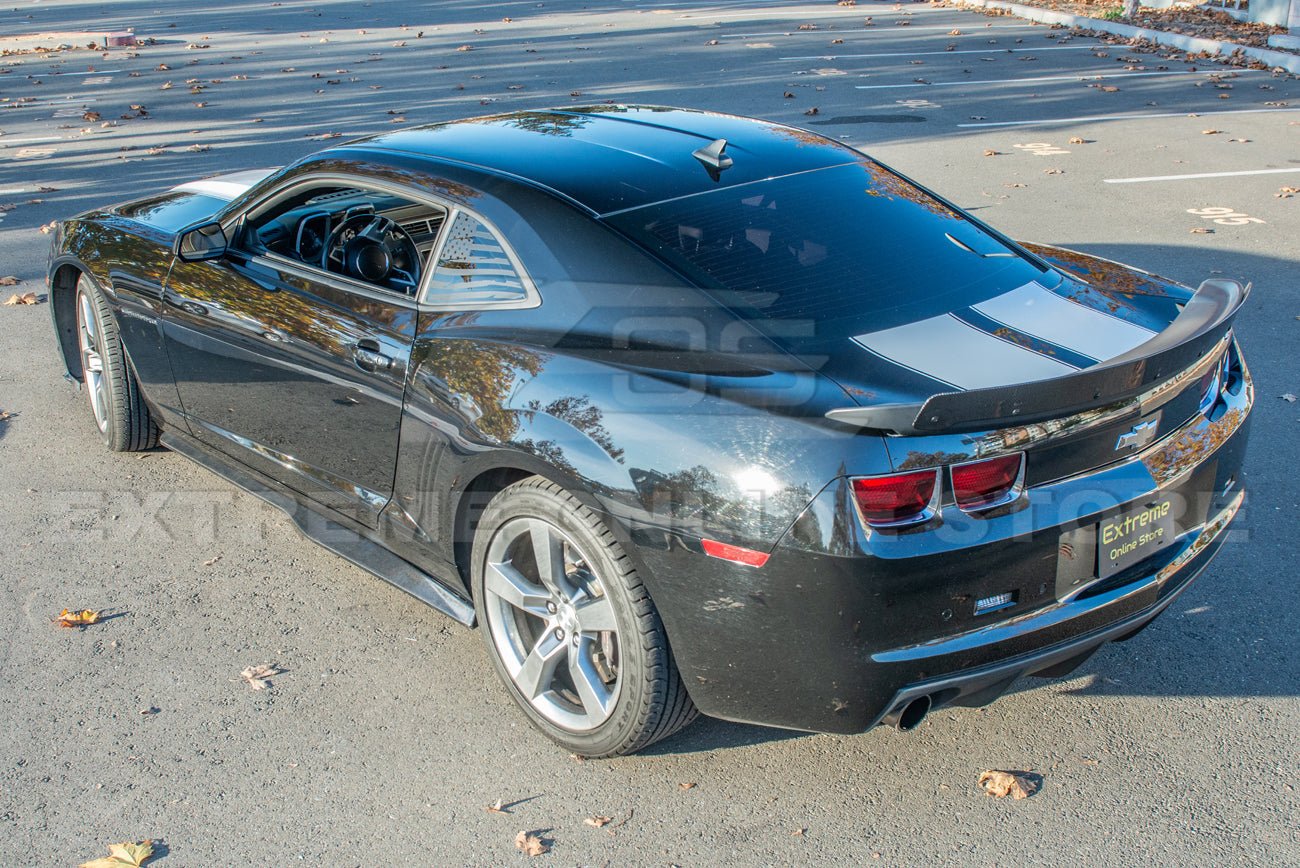Chevrolet Camaro 5th Gen ZL1 Style Gloss Black Carbon Fiber Wickerbill Rear Trunk Spoiler 2010-2013