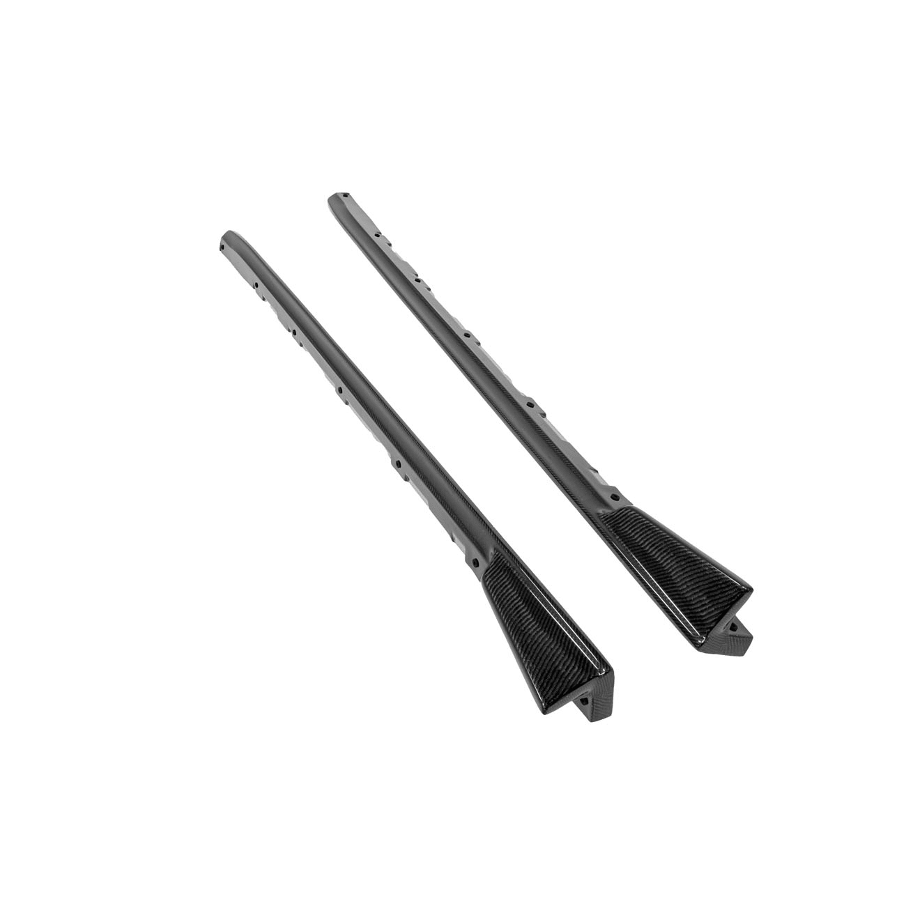 Subaru WRX STI VA CS Version 2 Carbon Fiber Primer Black Side Skirts Rocker Panels 2015-2021