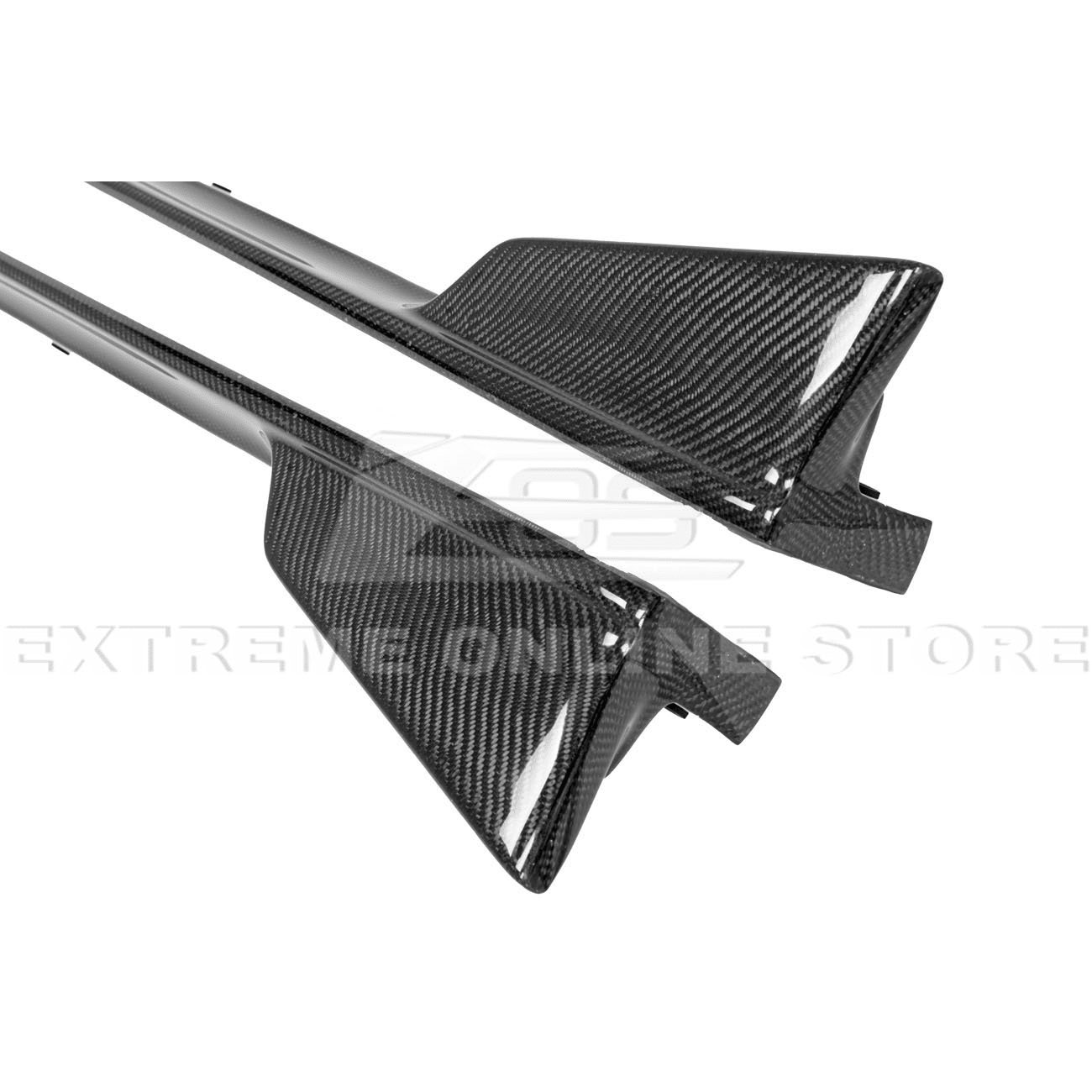 Subaru WRX STI VA CS Version 2 Carbon Fiber Primer Black Side Skirts Rocker Panels 2015-2021