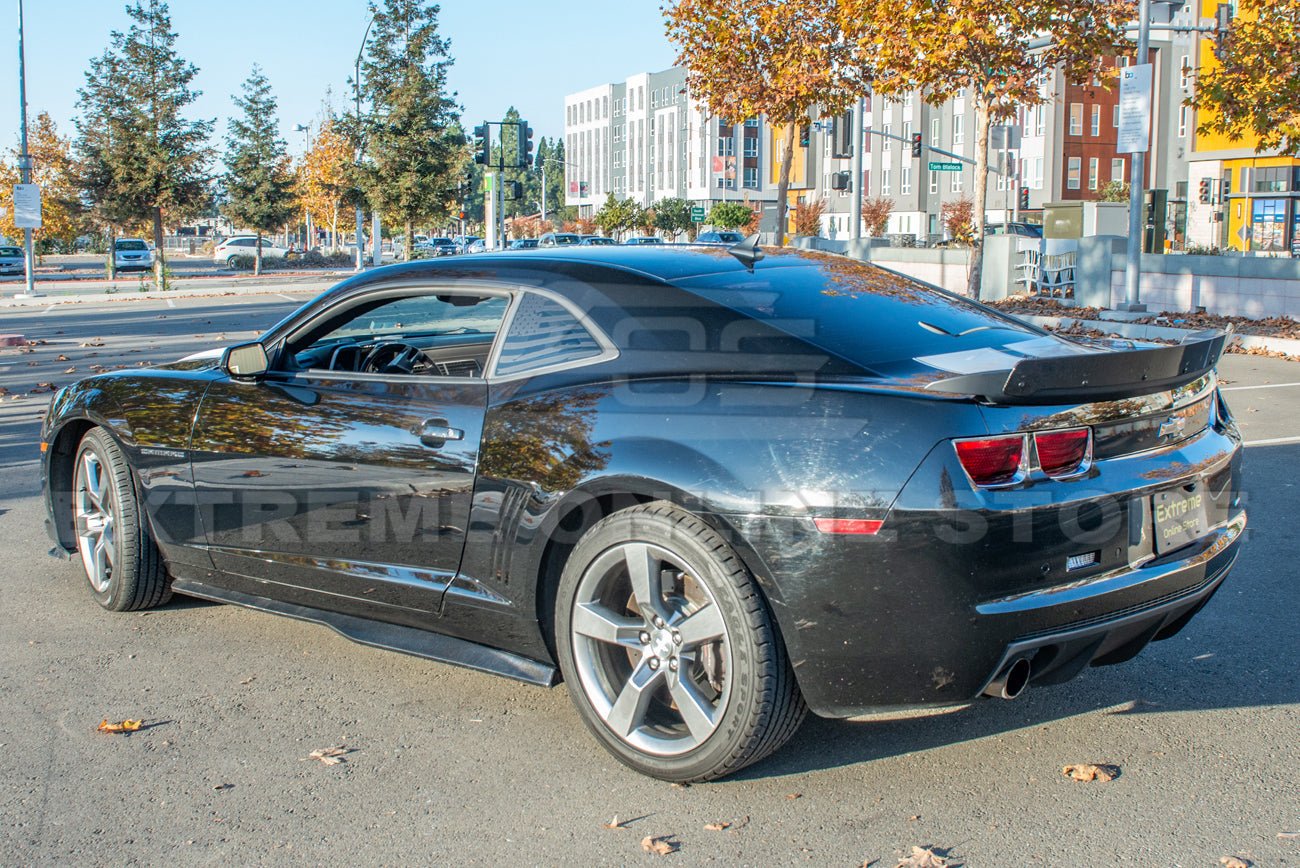 Chevrolet Camaro 5th Gen ZL1 Style Gloss Black Carbon Fiber Wickerbill Rear Trunk Spoiler 2010-2013